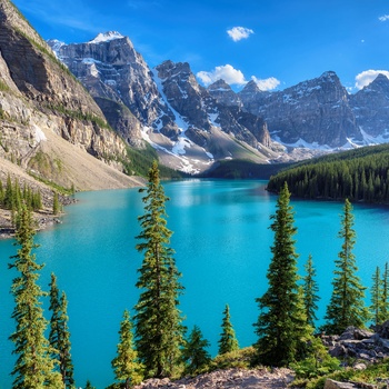 Lake Louise i Banff Nationalpark i Alberta, det vestlige Canada