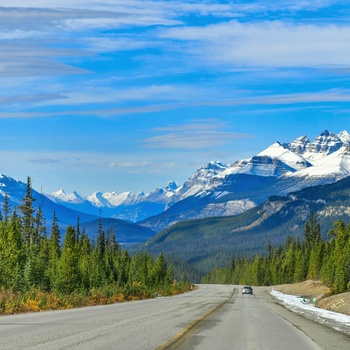 Icefields Parkway gennem Jasper Nationalpark, Alberta i Canada