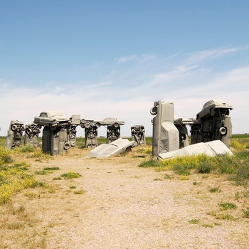 Carhenge i Nebraska er en sjov kopi af Englands Stonehenge med med amerikaner-biler