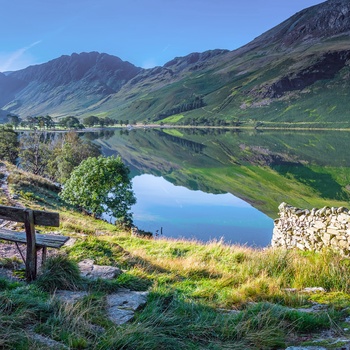 Buttermere sø i Lake District, Cumbria i England