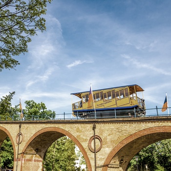 Den vanddrevne kabelbane Nerobergbahn i Wiesbaden i Tyskland