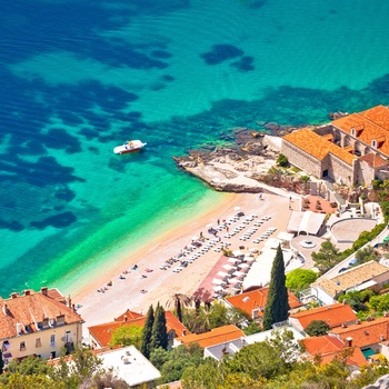 Banje stranden i Dubrovnik, Dalmatien i Kroatien