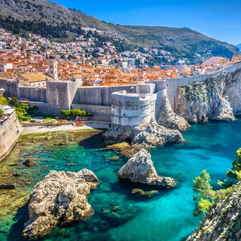 Udsigt til Dubrovnik, Dalmatien i Kroatien