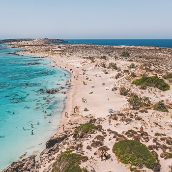 Elafonissi stranden på Kreta - Grækenland