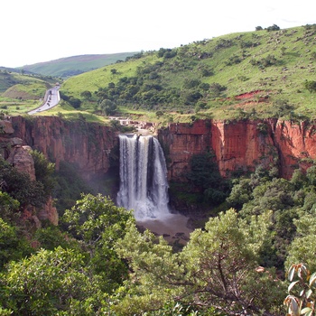 Vandfaldet Elands River Waterfall i Mpumalanga-højlandet, Sydafrika
