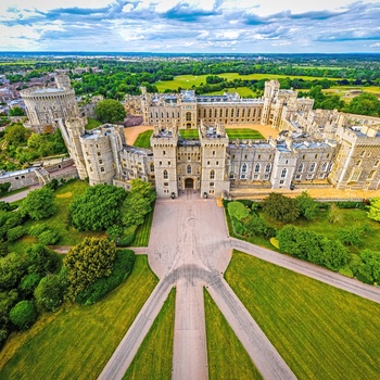 Luftfoto af Windsor Castle - Sydlige del af England