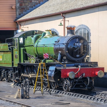 England, Somerset - damplokomotiv fra West Somerset Railway i Minehead