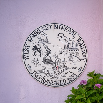 England, Somerset - mindeplakette i Watchet for West Somerset Mineral Railway