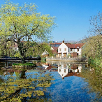 England, Somerset - smukt syn i byen Cheddar