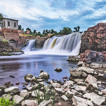 Falls Park i Sioux Falls South Dakota