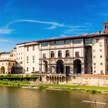 Uffi galleriet og Arno floden i Firenze