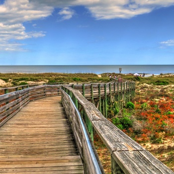 Nassau County Burney Park Beach på Amelia Island, Florida