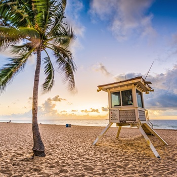 Sandstrand ved Fort Lauderdale i Florida, USA