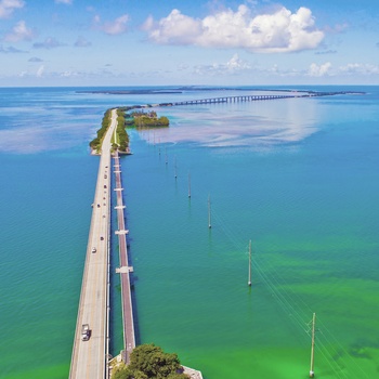 Overseas Highway mod Key West i Florida, USA