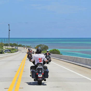 Motorcykel, Overseas Highway, Florida i USA