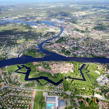 Luftfoto af Fredrikstad, Norge -  Foto Sten Helberg