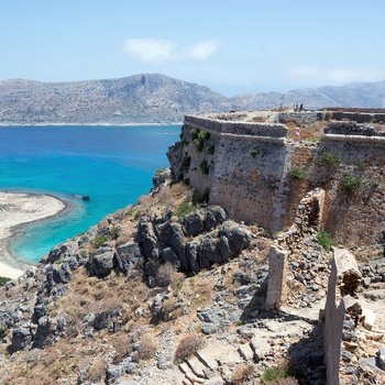 Det venetianske fort på Gramvousa-øen ved Kreta - Grækenland