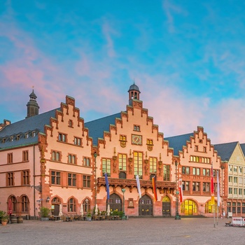 Römerberg, rådhuset i Frankfurt, Tyskland