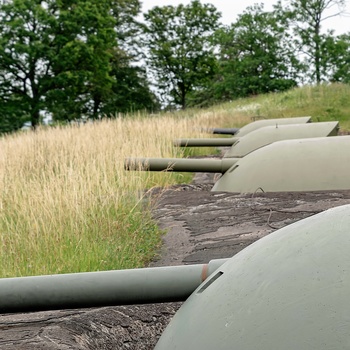 Kanon ved Fort Mutzig, Alsace i Frankrig