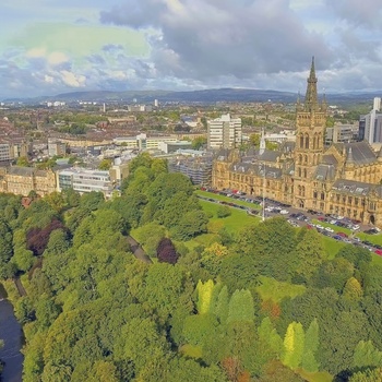 Panoramaudsigt ud over Glasgow