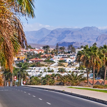 Vej gennem Maspalomas, Gran Canaria i Spanien