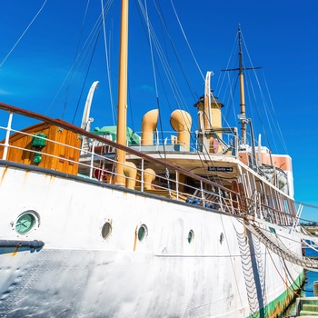 CSS Arcadia - gammelt skib ved museets kaj i Halifax, Canada