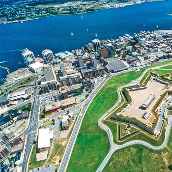 Luftfoto af citadellet (fæstningsanlægget) i Halifax, Canada