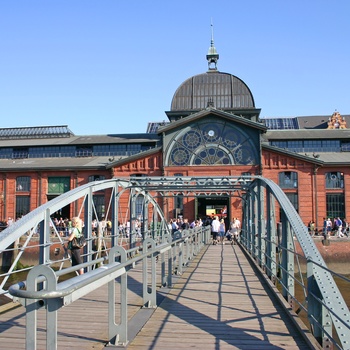 Fischmarkt i Hamburg, Tyskland