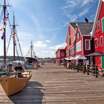 Havnen i Lunenburg, Nova Scotoa i Canada