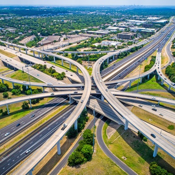 Kæmpe Highway sammenflætning i Texas