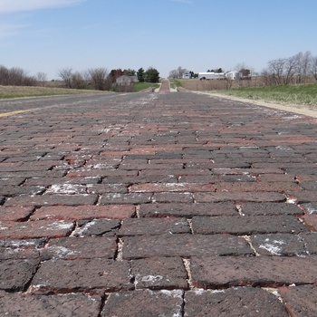 Historic Route 66 Brick Road, Auburn, Illinois