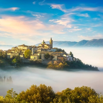 Bjergbyen Trevi i Umbrien - Italien