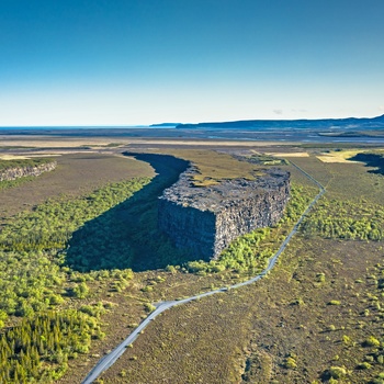 Ásbyrgi kløften i Jokulsargljufur nationalpark - nordlige Island