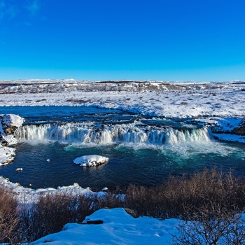 Vandfaldet Faxifoss i Island