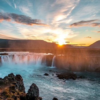 Vandfaldet Godafoss, Akureyri, Island