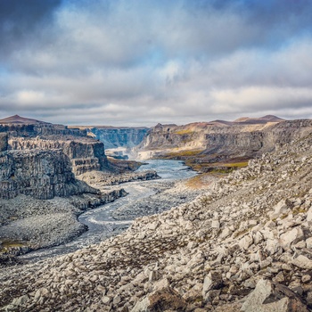 Jökulsárgljúfur kløften, en del af Vatnajökull National Park, Island