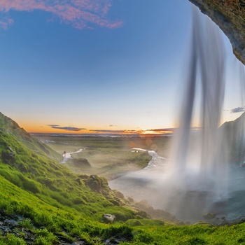 Vandfaldet Seljandsfoss i Island