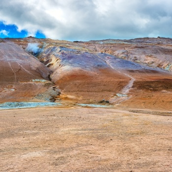 Det geotermiske område Námafjall i Island