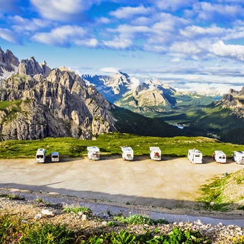 Autocamper i Dolomitterne - Italien