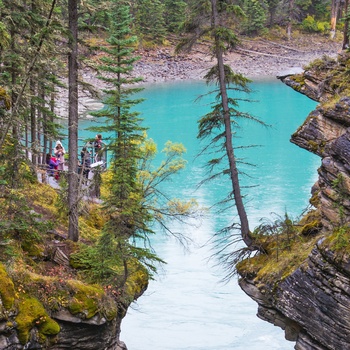 Maligne Canyon i Jasper National Park, Alberta i Canada