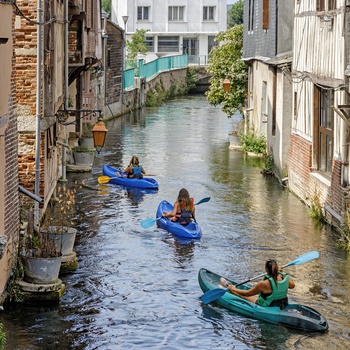 Kajak i Pont Audemers kanaler i Frankrig