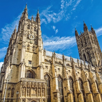 Katedral i byen Canterbury i Kent, England