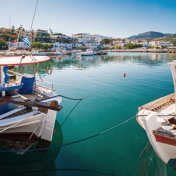 Havnen i kystbyen Makry Gialos i det sydøstlige Kreta