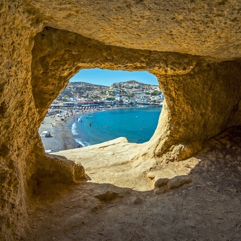 Kystbyen Matala på Kreta - Grækenland