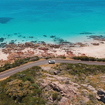 På roadtrip langs kystvej i Western Australia