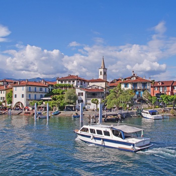 Lake Maggiore og øen Isola dei Pescatori - Norditalien