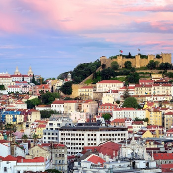 Castelo de Sao Jorge om aftenen, Lissabon