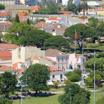 Udsigt mod Palácio de Belém i Lissabon