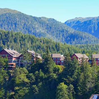Lodge nær byen Ketchikan i Alaska