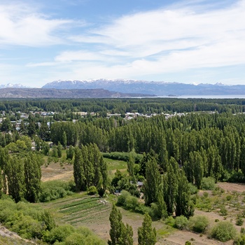 Udsigt over byen Los Antiguos - Argentina, Patagonien